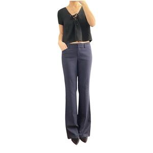 Forever 21 Lace Up Crop Black T-shirt Size M